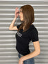 ラインストーンロゴTシャツ
